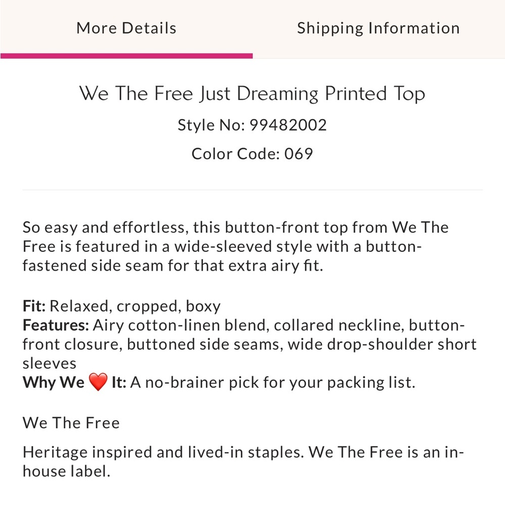 Free People Just Dreaming Printed Top - Picture 5 of 5